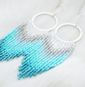 Premium Quality Handwoven Slow-Made Boho Jewelry | Unique Gift for Her Fringe Tassel Earrings - Gold - Long - Product Image 1