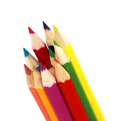 עפרונות צבעוניים במחזיק כחול עפרונות קידום חומר ידידותי לסביבה צבעים ועיצובים מותאמים אישית זמינים