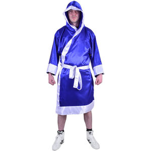 Bleu-Couleur Nouvelle Arrivée 2024 Robes De Boxe Vêtements De Sport Entraînement De Boxe-Robes De Combat Avec Capuche-Ceintures Blanches - Product Image 3