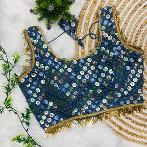 Aspecto elegante Colección Premium Increíble Color Pesado Georgette Secuencia Trabajo Blusa Mujer Moda Fabricante - Product Image 5