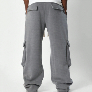 Pantalon de survêtement évasé baggy en coton éponge française pour hommes, pantalon de survêtement de haute qualité, avec logo personnalisé, taille, pantalon unique Streetwear - Product Image 6