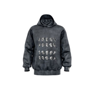 Sweat-shirts à capuche pour hommes en coton 100% poids lourd, fermeture éclair, surdimensionnés, unisexes, impression personnalisée, luxe, automne, sweats-shirts à capuche personnalisés - Product Image 1