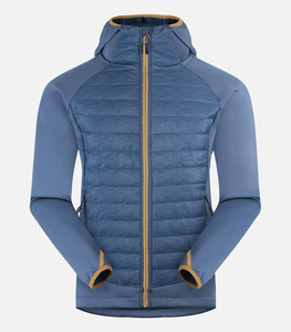 Veste coupe-vent Softshell hybride légère et respirante pour hommes avec devant matelassé isolé pour veste de voyage - Product Image 5