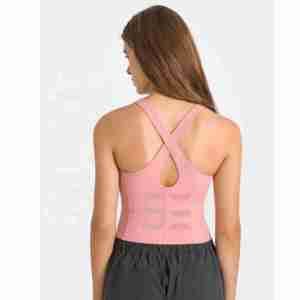 High Quality Women Sexy Eco-Friendly Breathable Yoga Short Sleeveless Tank <b>Tops</b> Custom Logo Printing Polyester/Cotton Fabric - Product Image 2