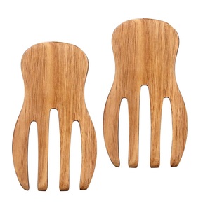 Fournitures en gros Ensemble de service à salade en bois d'acacia Design moderne Articles de cuisine pour la maison Ensemble de fourchettes à salade en bois Prix d'usine en gros - Product Image 3