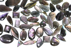 Natural púrpura fuego labradorita suelta piedra preciosa suave cabujón mezcla forma 29x30mm-31x56mm 279G - Product Image 2