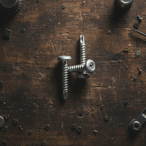 Vis autoperceuses à tête fraisée PDC en acier inoxydable métrique/pouce, classe 8, finition naturelle, empreinte Phillips, filetage profond et grossier - Product Image 1