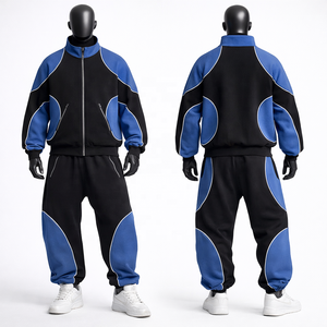Conjunto Deportivo Personalizado para Hombre con Capucha, Tejido de Punto, Estampado Digital, Poliéster/Algodón, Color Sólido, Grueso, 300g, Transpirable, Informal - Product Image 1