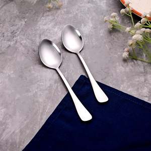 <b>Set</b> of 2 Velvet Shine <b>Silver</b> Measuring <b>Tea</b> Spoons - Product Image 1