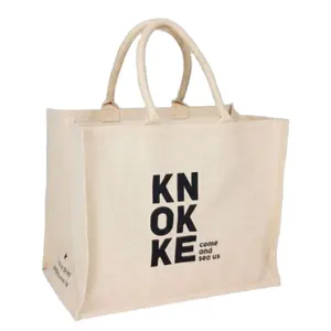 Personalised juco Promotional Bags With Logo Juco Bag Wholesale Fancy Foldable Jute With Zip for everyday shopping Bag