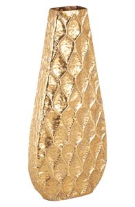 Venta al por mayor de florero de mesa decorativo de aluminio y metal dorado diseño calado moderno accesorio de decoración del hogar para bodas India - Product Image 4