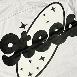 T-shirt pour homme à col en V, style streetwear, logo personnalisé, imprimé graphique sur jersey à manches courtes, nouveau style cool, streetwear - Product Image 4