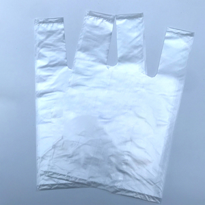 Vente en gros 100% biodégradable T-Shirt plastique compostable sac à provisions du Vietnam meilleur prix Logo emballage sac - Product Image 2