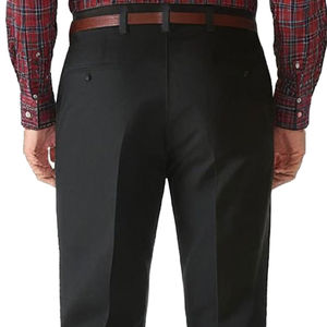 Pantalon formel pour homme d'automne, taille mi-haute, devant plat, coupe droite, toile respirante, de haute qualité, confortable, pantalon de costume d'affaires - Product Image 4