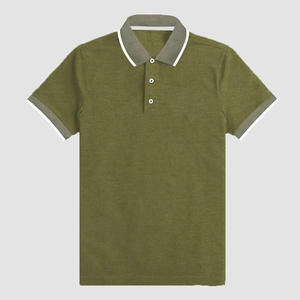 Polo con logotipo personalizado, Camiseta 100% de algodón tejido con botones, cuello, transpirable, antiapilación - Product Image 4