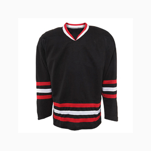 Maillot de hockey sur glace unisexe respirant saisonnier, sublimé, 100% polyester, avec logo personnalisé, nom et numéro personnalisés, fabrication d'équipe - Product Image 1