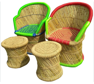 Chaise de canapé de jardin 4 élégante moderne classique avec tabouret de 2 pieds ensembles de jardin ensembles de restaurant en plein air canapés de salon avec table - Product Image 5