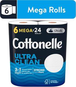 Cottonelle Ultra ComfortCare Soft <b>Toilet</b> Paper, 12 Big Rolls, Bath <b>Tissue</b> - Product Image 3