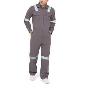 Combinaison de travail réfléchissante pour hommes uniformes combinaison industrielle en polyester/coton ensemble de vêtements de travail de sécurité - Product Image 2
