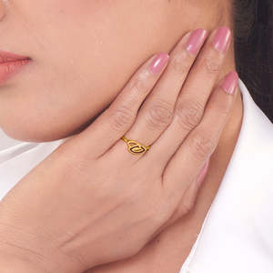 Gold Plated <b>Stainless</b> <b>Steel</b> Cluster <b>Ring</b> for Girls - Product Image 2