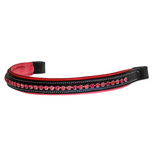 Diadema Clásica de Cuero con Cristales Rojos de 6 mm para Caballo, Piezas de Brida, Impresionantes Cristales - Product Image 5