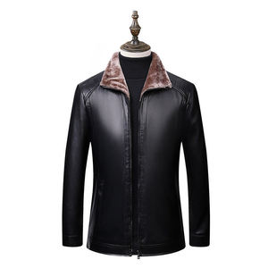 Men's Casual Leather <b>Jacket</b> <b>Slim</b> <b>Fit</b> <b>Jacket</b> Spring and Autumn Motorcycle <b>Jacket</b> - Product Image 1