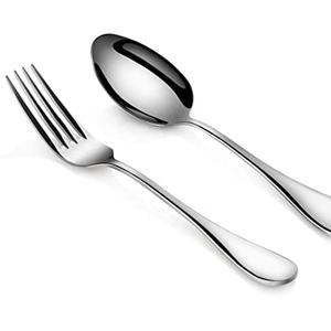 Juego de accesorios para lavavajillas, Set de accesorios con mango de diseño sencillo y plano, con horquilla para ensalada y pulido de espejo - Product Image 2