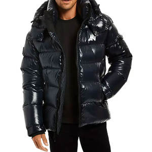 Venta al por mayor 2025 Shiny Bubble Hooded Puffer Jacket Custom Logo Shine Jacekts - Product Image 5