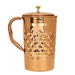 Daily Extra Minerals <b>Water</b> Drinking <b>Jug</b> Pure Copper <b>Water</b> <b>Jug</b> Decorative Dinnerware Copper Pitched <b>Water</b> Pot and <b>Jugs</b> <b>With</b> <b>LID</b> - Product Image 3