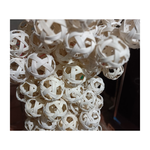 Adorno de bola de Navidad de ratán hecho a mano, esfera decorativa de mimbre Natural, decoración de árbol rústico de vacaciones ecológicas - Product Image 6