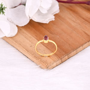 ลูกแพร์ทัวร์มาลีนสีชมพูเงินแท้ของ925สีเหลืองทองดีไซน์เนอร์แฮนด์เมดของขวัญเครื่องประดับสำหรับผู้หญิง - Product Image 4