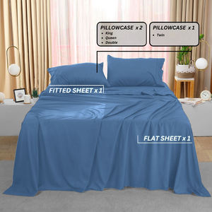 Luxury Size Full <b>Set</b> King <b>Comforter</b> <b>Set</b> 100% Cotton Eco-Friendly 200TC Plain Custom for Business - Product Image 2