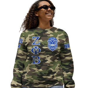 Sweat-shirt à col rond pour femme Zeta Phi Beta 1920 Sorority, lettres grecques brodées, bleu, sweat-shirts grecs pour femmes - Product Image 5