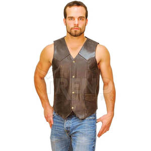 Chaleco de Motociclista para Hombre, Casual, Elegante, de Alta Calidad, Nueva Colección, Cuero Genuino, Transpirable, Ligero, Ropa de Invierno para Motociclistas - Product Image 5