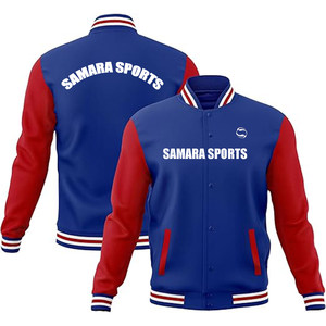 Chaquetas universitarias informales OEM para invierno Cuello redondo Cierre de cremallera Procesamiento completo Chaqueta universitaria - Product Image 1