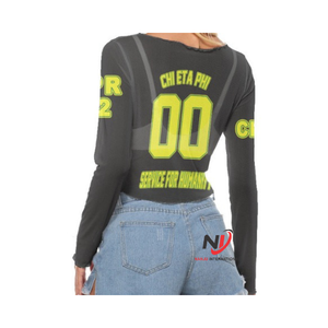 เสื้อครอปพิมพ์ลายสำหรับผู้หญิงเสื้อครอปแขนสั้นแบบสั่งทำ - Product Image 6