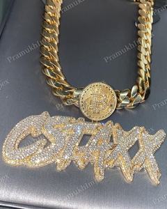 Plaqué or jaune entièrement Ice Out S925 argent Sterling VVS Moissanite diamant pendentif Hip Hop personnalisé pour Style rappeur à faible coût - Product Image 2