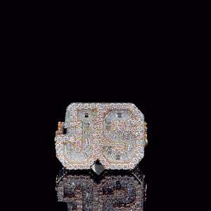 แหวนทองคำแท้ 10K ประดับเพชรแล็บเกรด IGI ทรงกลมเจียระไนแบบบริลเลียนท์ ดีไซน์หรูหรา สำหรับทุกเพศ เหมาะเป็นของขวัญแต่งงาน - Product Image 1