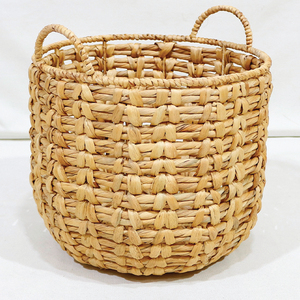 Juego de Cestas de Almacenamiento de Jacinto de Agua Tejidas a Mano Artex Dong Thap con Asas (3 piezas) - Product Image 6