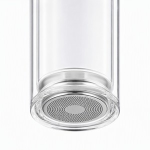 Wholesale Double Wall Borosilicate Glass Tea Infuser Cup Tea Mug With Handle For Office Home - Product Image 2