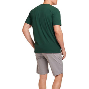 T-shirts unis en coton pour hommes, couleur verte, nouveau design, col rond, meilleure vente, produit, t-shirts en coton - Product Image 5