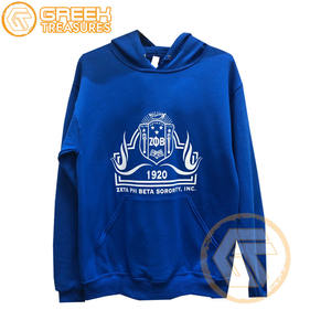 Zeta phi beta personnalisé sweat à capuche brodé en molleton de coton sororité pull de haute qualité vêtements grecs plus beaux sweats à capuche pour femmes - Product Image 1