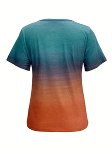 Camisetas estampadas para mujer, camiseta de manga corta con estampado de Sol para mujer, informal, a la moda, informal - Product Image 6