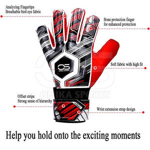 Guantes de portero duraderos con palma de agarre fuerte y soporte de muñeca de doble correa Guantes de portero de partido - Product Image 3