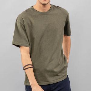 Venta al por mayor, camiseta lisa, Jersey, ropa de gimnasio en blanco, camiseta informal deportiva tejida, camisas de manga corta, camiseta sólida lavada de microfibra - Product Image 1