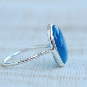 Aqua Chalcedony Ring <b>Handmade</b> 925 Sterling <b>Silver</b> Gemstone Designer Ring Beautiful Women's Fine Ring-Gift for Her - Product Image 6