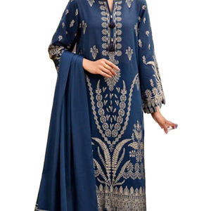 Salwar Kameez ชุดปากีสถาน,มาใหม่ชุดคอปักลายชุดคอลเล็กชั่นสนามหญ้า - Product Image 1