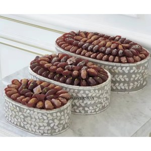 Ensemble de 3 chocolats et bols de service en nacre de l'Inde à prix impressionnant pour le travail en nacre des plus exigeants - Product Image 1