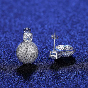 NOVAMART Fine Asscher Cut Moissanite <b>Drop</b> Earrings 2 Carat Wholesale Export - Product Image 3