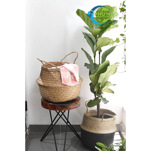 PANIERS DE VENTRE EN SEAGRASS Naturels de Qualité Supérieure avec Poignées Corbeille à Fruits Solution de Rangement Décorative et Fonctionnelle Organisateur de Blanchisserie - Product Image 3